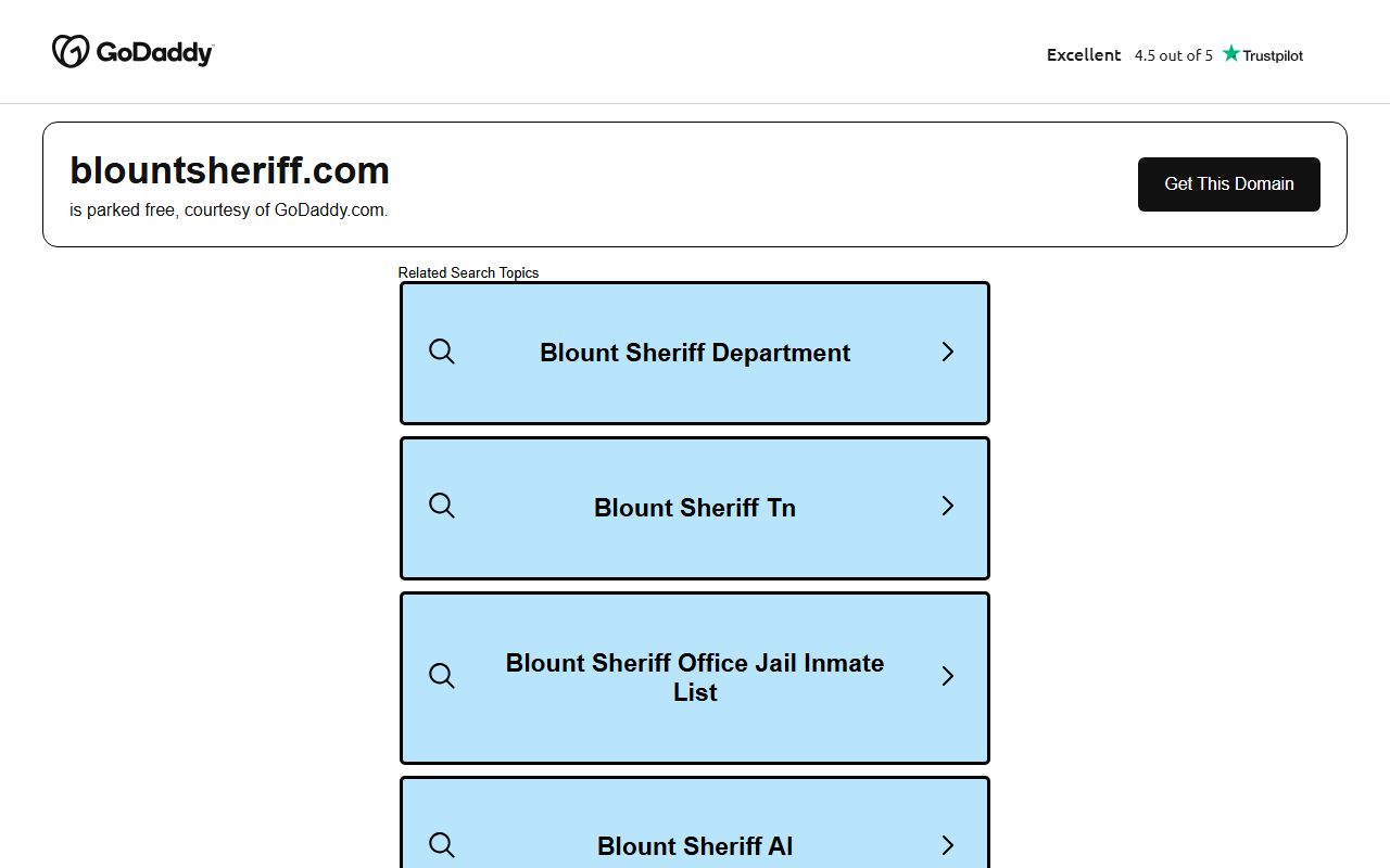 Blount County Police Records sheriff office page for local search and records access