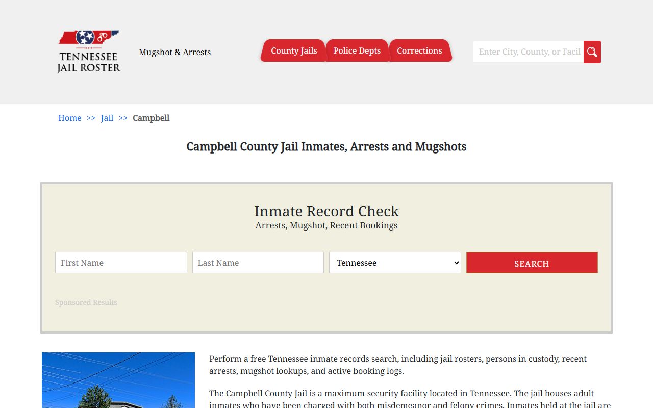 Campbell County Police Records official ISOMS jail search portal