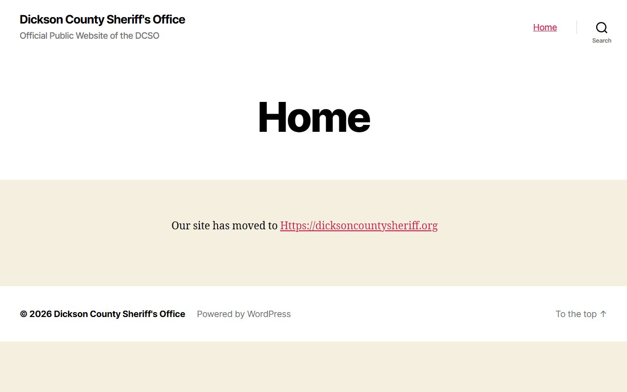Dickson County Police Records sheriff office page