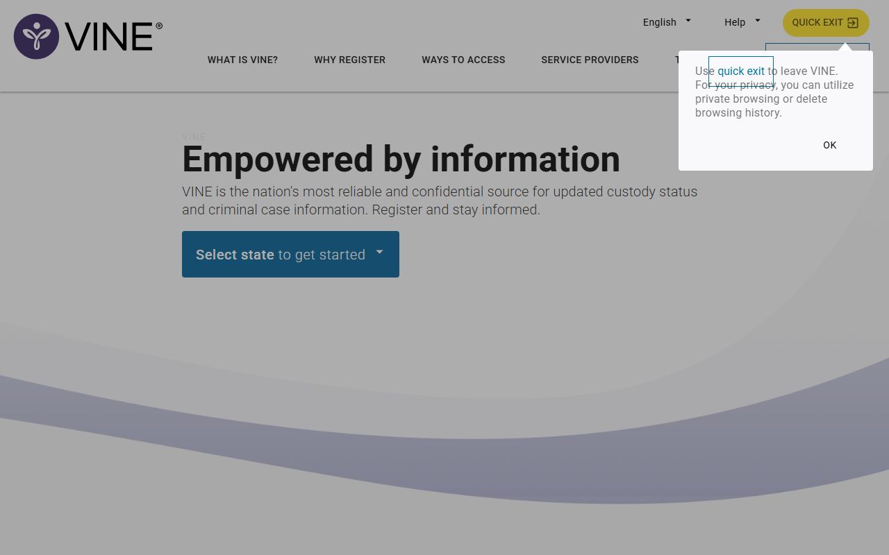 Fentress County Police Records VINELink page