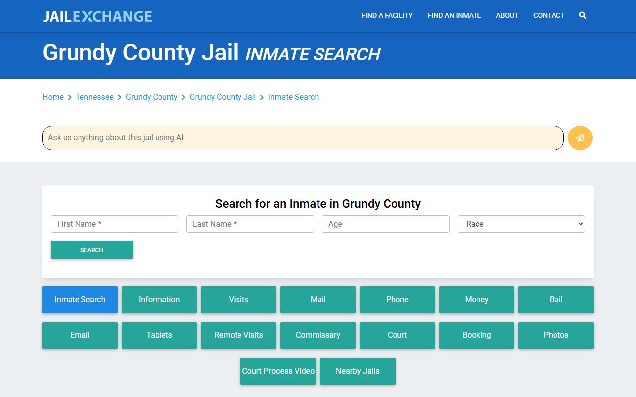 Grundy County Police Records secondary jail listing source