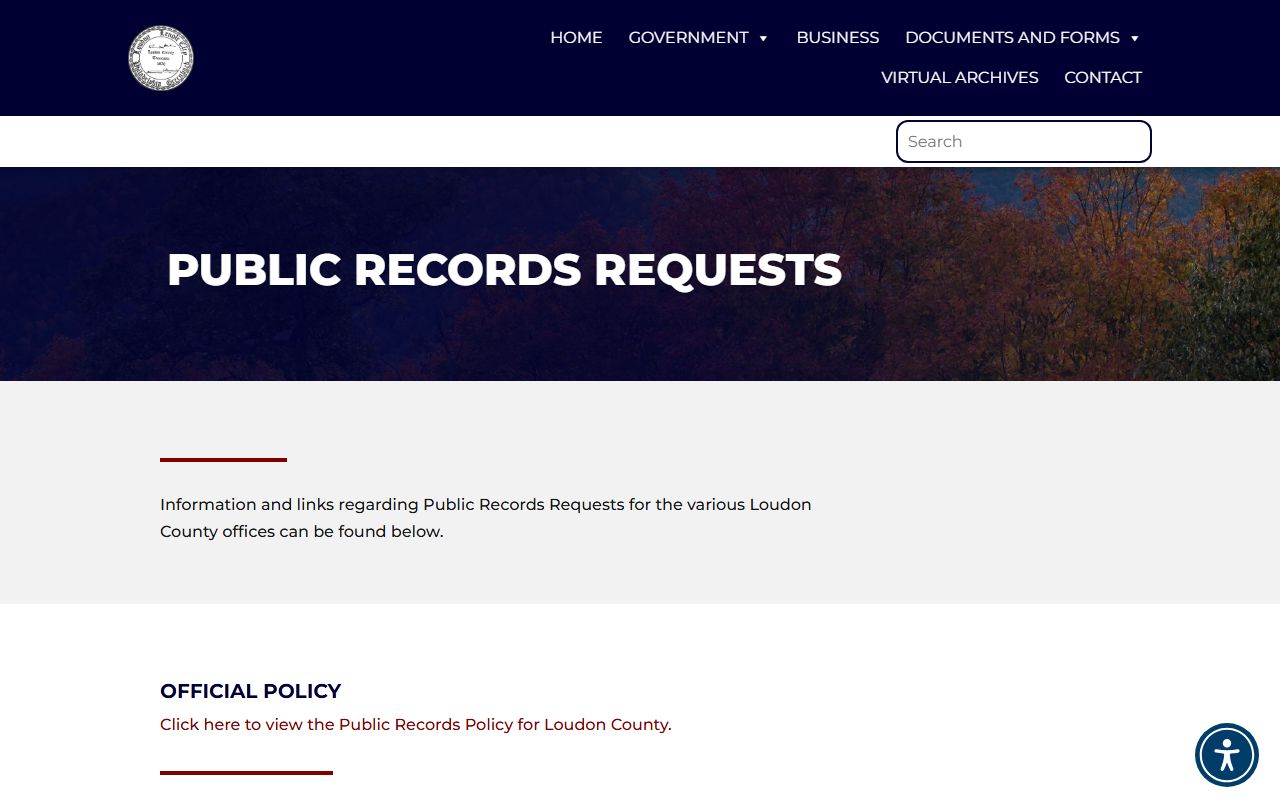Loudon County Police Records public-records request image
