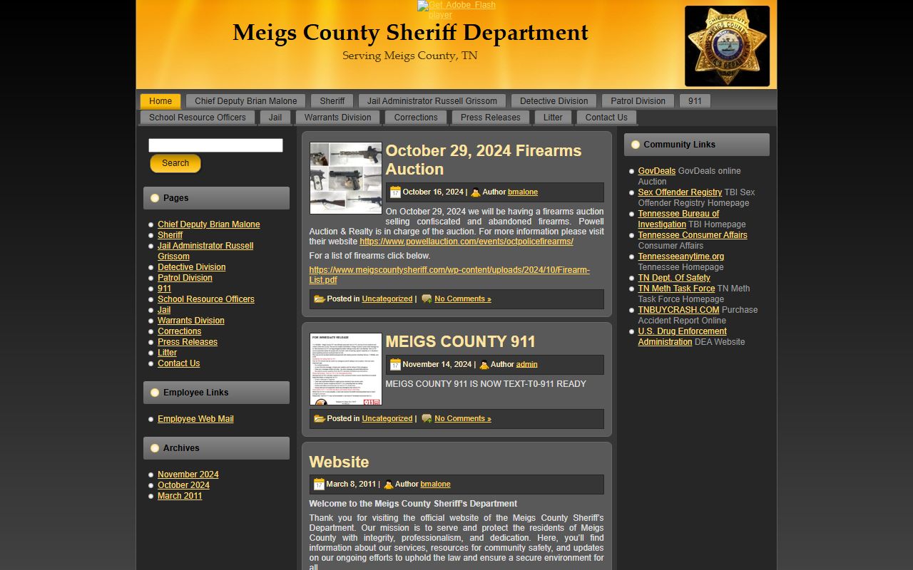 Meigs County Police Records sheriff office reference image