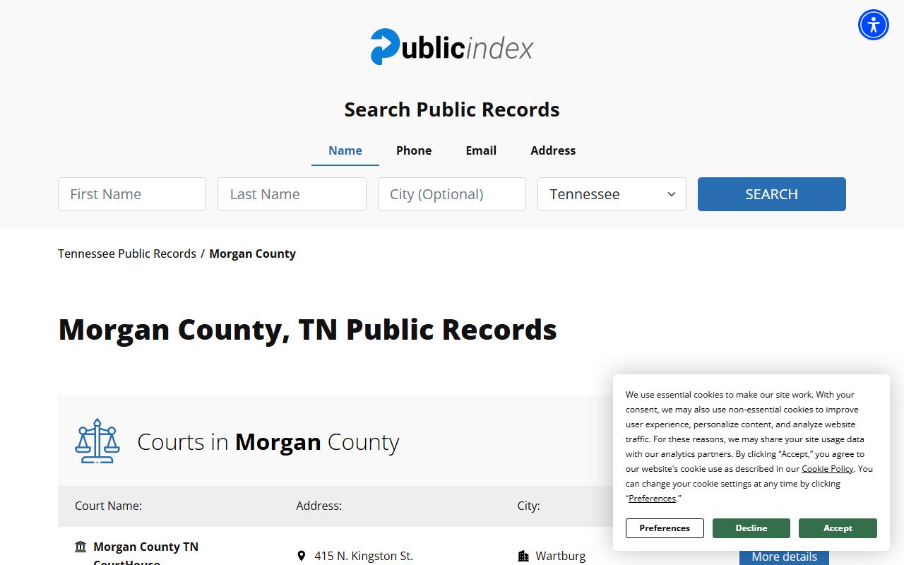 Morgan County Police Records secondary lead image