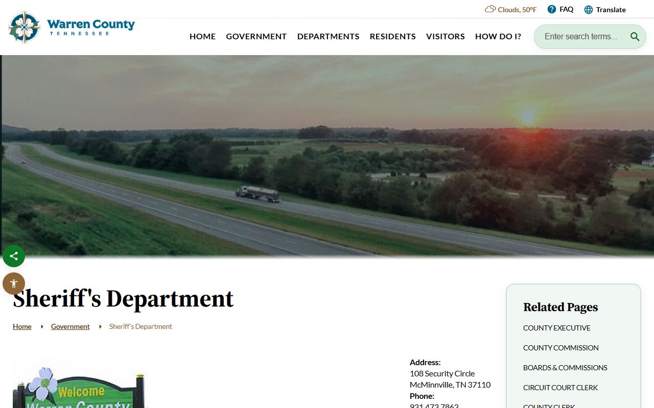 Warren County Police Records sheriff office image