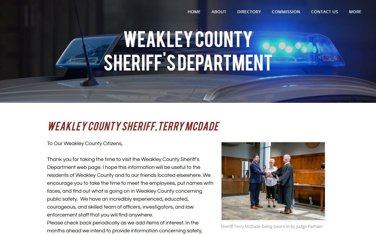 Weakley County Police Records sheriff office image